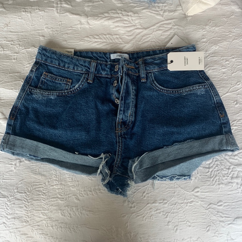 Dark Wash Denim Shorts